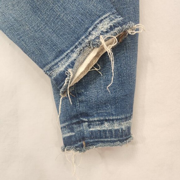 Madwell 9" High Rise Skinny Jeans Womens 27T Modified Mid Rise Grunge Destroyed - Picture 6 of 12